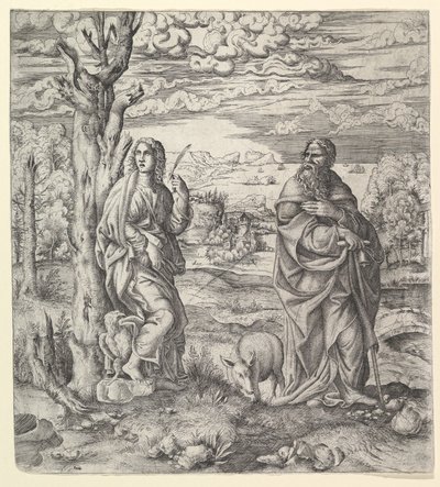 Saint Jean et Antoine dans un paysage, vers 1544-45 - Master IQV