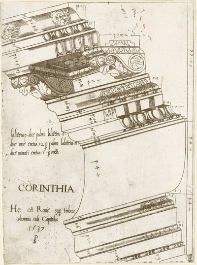 Entablement du temple de Vespasien, Rome - Master PS