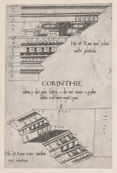 Speculum Romanae Magnificentiae : Entablements de Santa Pudenziana et de l