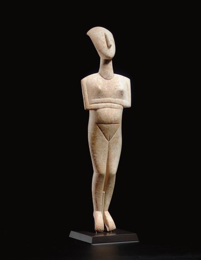 Figure féminine allongée cycladique, pièce maîtresse du Maître Schuster, Cycladique ancien II, vers 2400 avant JC - Master Schuster
