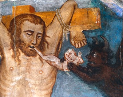Le voleur non repenti, crucifié avec Jésus - Master Trecentesco of Sacro Speco School