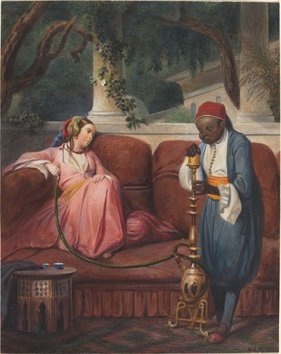 Femme orientale avec une pipe à eau - Master VCD