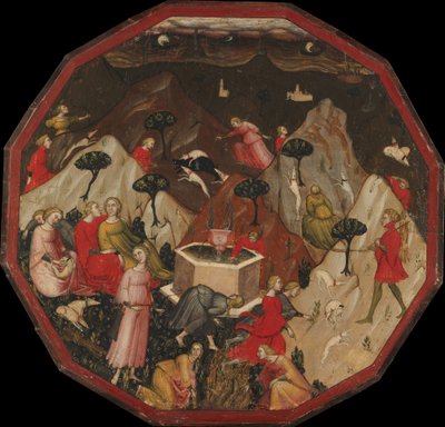 La découverte des nymphes par Ameto, vers 1410 - Master of 1416