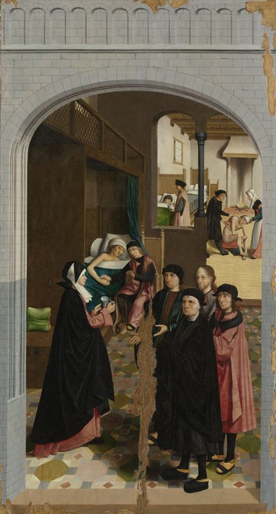 Les Sept Œuvres de Miséricorde : Consoler les malades - Master of Alkmaar