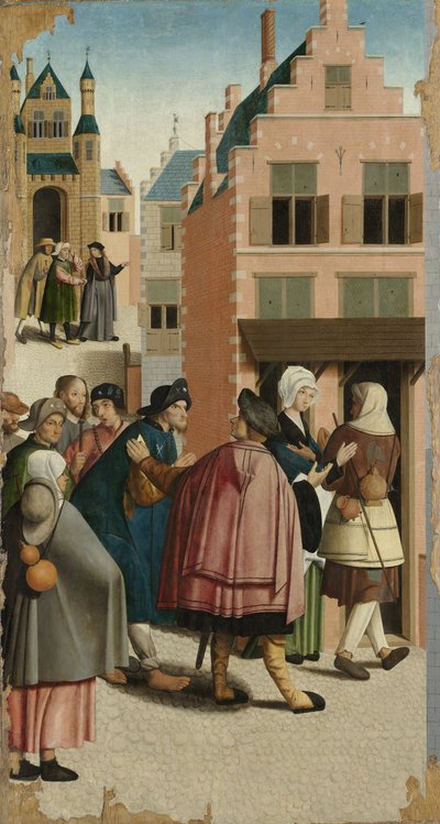 Les sept œuvres de miséricorde : abriter le voyageur, 1504 - Master of Alkmaar