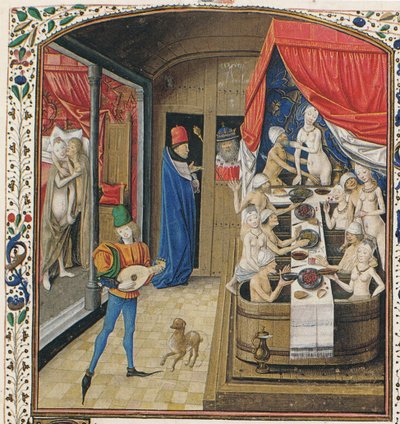 Un bain public. De Facta et dicta memorabilia par Valerius Maximus, vers 1470 - Master of Anthony of Burgundy