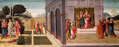 Suzanne et les vieillards dans le jardin, et le procès de Suzanne devant les vieillards, vers 1500 - Master of Apollo and Daphne