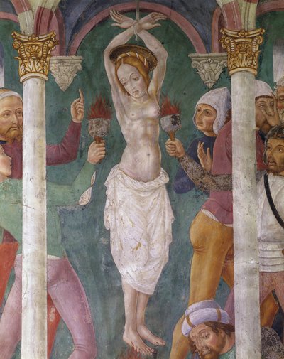 Italie, Région du Piémont, fresque dans la chapelle de Sainte Marguerite au Sacro Monte - Master of Crea