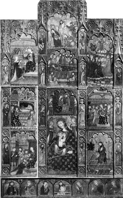 Retable, fin du XIVe ou début du XVe siècle - Master of Cubells
