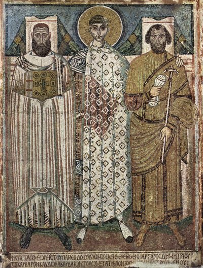 Saint Démétrius de Thessalonique avec les donateurs, 6ème-7ème siècle - Master of Hagios Demetrios