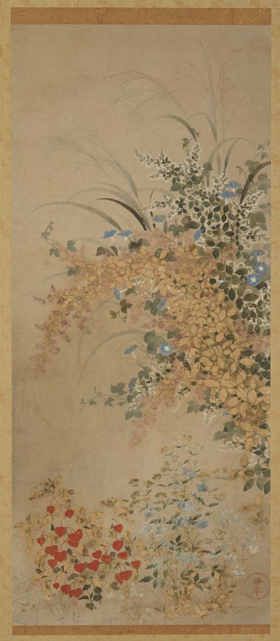 Fleurs et herbes, période Edo, 1600-1630 - Master of I nen Seal