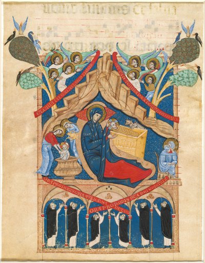 La Nativité avec six moines dominicains - Master of Imola