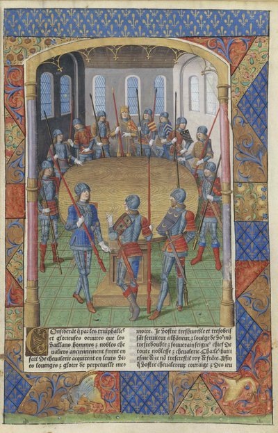Lancelot du Lac. Le roi Arthur et les chevaliers de la Table ronde, 1494 - Master of Jacques de Besançon