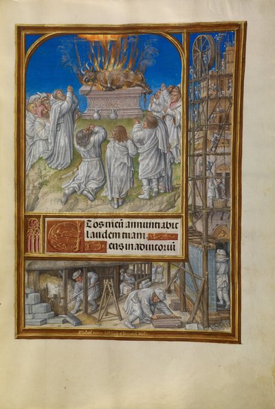 Élie demandant le feu du ciel - Master of James IV of Scotland