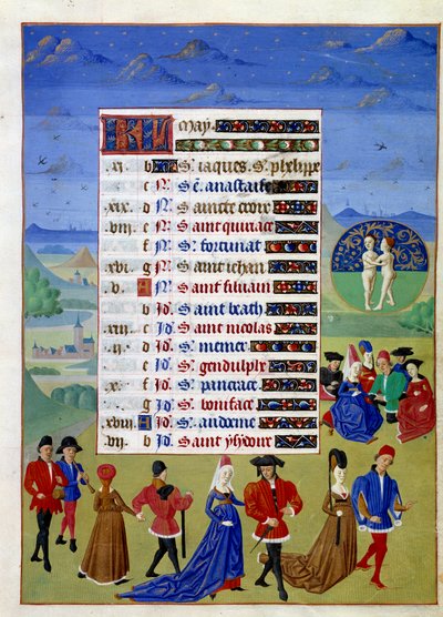 Mai : les courtisans se promènent - Master of Jean Rolin II