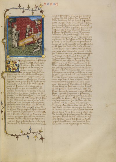 Isaïe est coupé en deux - Master of Jean de Mandeville