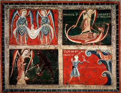 Les Archanges Raphaël, Michel et Gabriel (1220-1250) Du monastère de Santa Maria de Lluca, Espagne Barcelone, Museu Nacional d