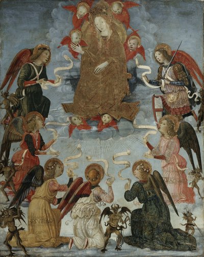 Vierge en gloire entourée de sept archanges, vers 1490-1500 - Master of Marradi