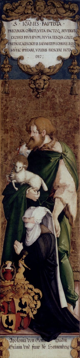 Saint Jean-Baptiste avec la donatrice Apollonia von Henneberg - Master of Messkirch