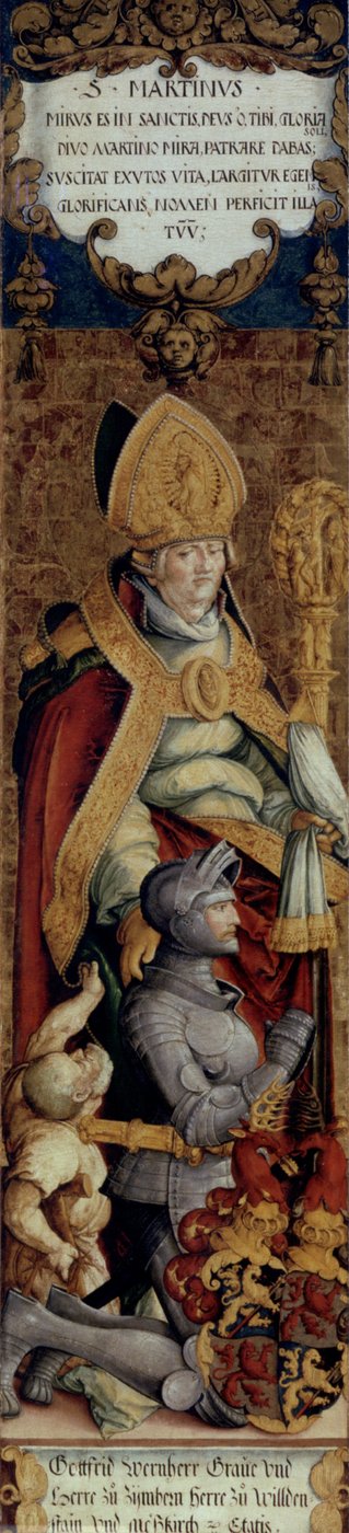 Saint Martin avec un mendiant et le donateur Gottfried Werner von Zimmern - Master of Messkirch
