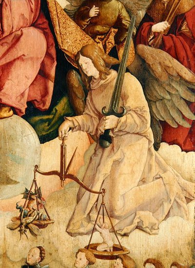 Saint Michel pesant les âmes (détail) - Master of Messkirch