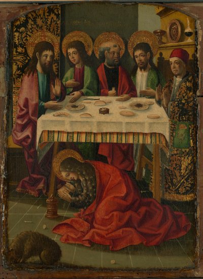 Sainte Marie-Madeleine oint les pieds du Christ - Master of Perea
