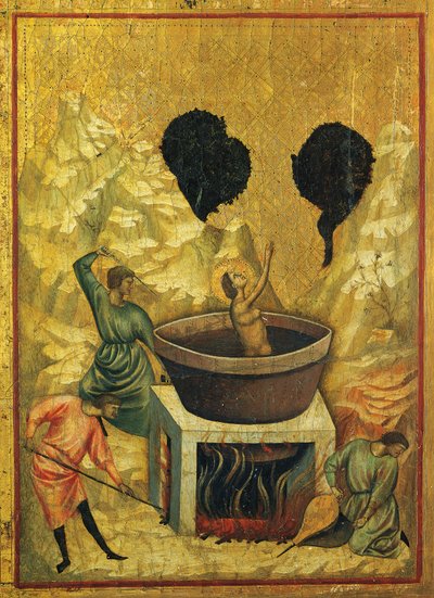 Sainte Cécile dans un bain d