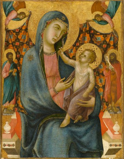 Madone et Enfant avec Saint Barthélemy et Saint Jean-Baptiste, vers 1320 - Master of San Torpe
