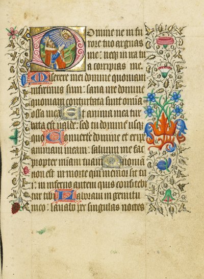 Initiale D : David en prière - Master of Sir John Fastolf