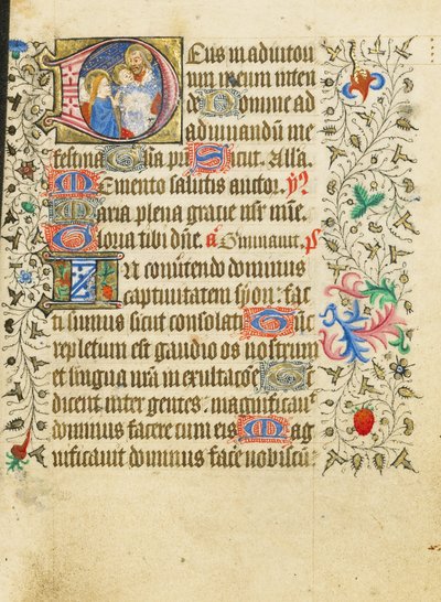 Initiale D : La présentation au Temple - Master of Sir John Fastolf
