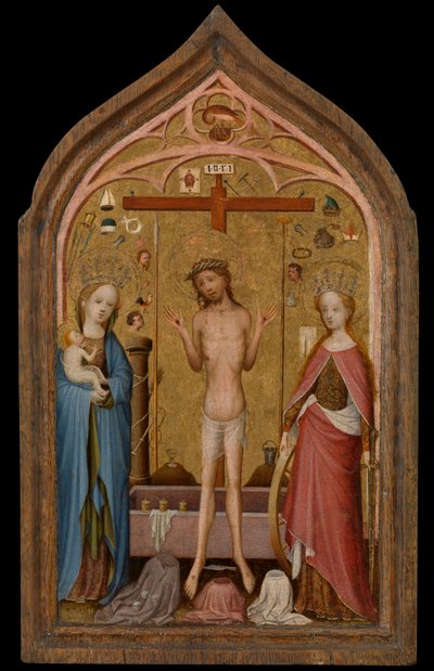 Homme de douleurs avec la Vierge et Sainte Catherine d