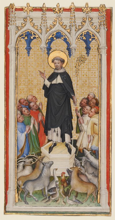 Saint Antoine Abbé bénissant les animaux, les pauvres et les malades, c.1400-10 - Master of St. Veronica