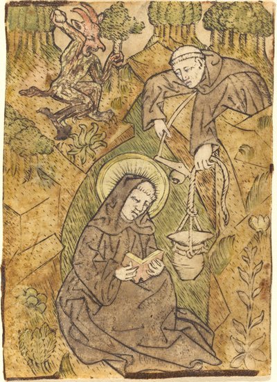 Saint Benoît et le Moine Romanus - Master of St. Wolfgang