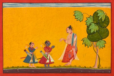 Rama et Lakshman avec le sage Vishvamitra, d