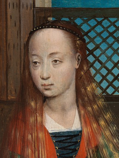 (détail) de la Charité de Saint Nicolas, du Retable de Saint Nicolas, c.1486-93 - Master of The Legend of St. Lucy