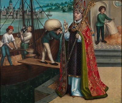 Le Miracle du Grain, du Retable de Saint Nicolas, c.1486-93 - Master of The Legend of St. Lucy