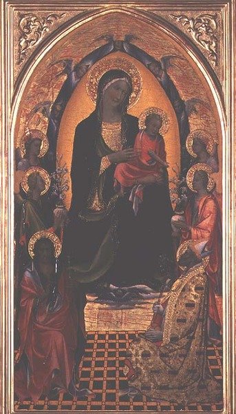 Madone et Enfant avec Saint Jean-Baptiste et Saint Nicolas de Myre - Master of the Bambino Vispo