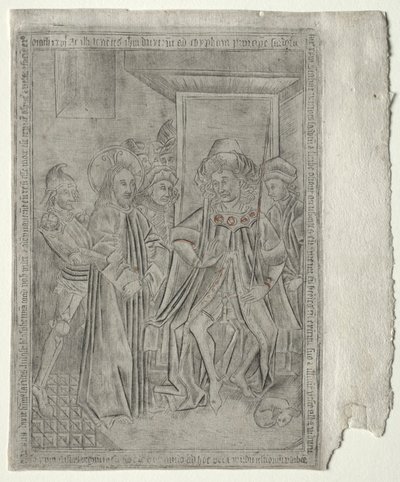 La Passion :  Le Christ devant Caïphe - Master of the Banderoles