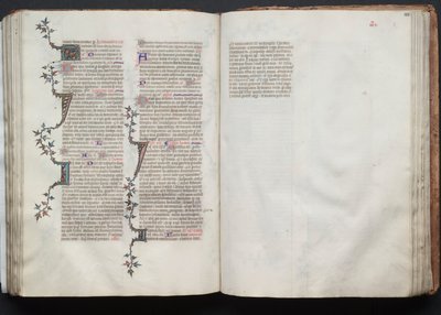 Le Missel de Gotha : Fol. 102r, Texte, vers 1375 - Master of the Boqueteaux