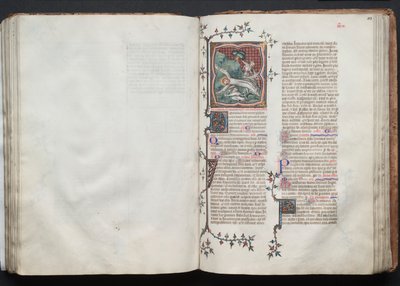 Le Missel de Gotha : Fol. 103r, Saint André attaché à la croix, vers 1375 - Master of the Boqueteaux