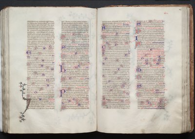 Le Missel de Gotha : Fol. 103v, Texte, vers 1375 - Master of the Boqueteaux