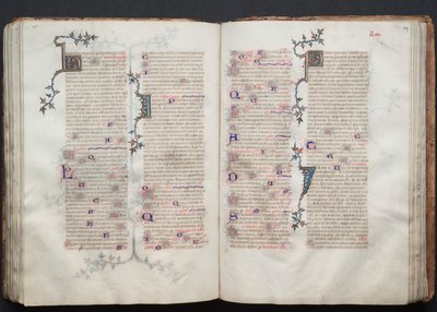 Le Missel de Gotha : Fol. 109r, texte, vers 1375 - Master of the Boqueteaux