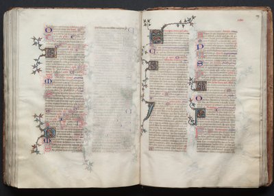Le Missel de Gotha : Fol. 129r, texte, vers 1375 - Master of the Boqueteaux