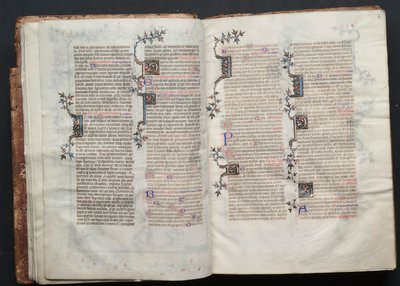 Le Missel de Gotha : Fol. 12r, Texte, vers 1375 - Master of the Boqueteaux