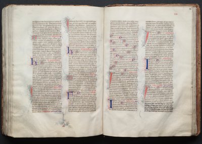 Le Missel de Gotha : Fol. 130v, Texte, vers 1375 - Master of the Boqueteaux