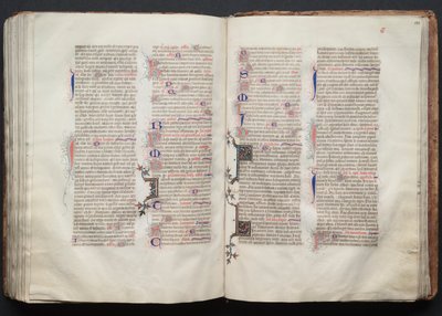 Le Missel de Gotha : Fol. 132r, texte, vers 1375 - Master of the Boqueteaux