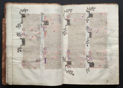 Le Missel de Gotha : Fol. 13r, Texte, vers 1375 - Master of the Boqueteaux