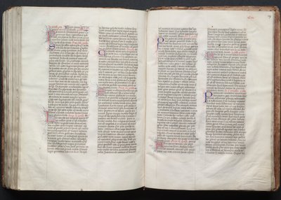 Le Missel de Gotha : Fol. 147r, texte, vers 1375 - Master of the Boqueteaux