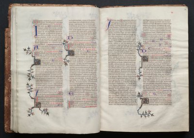 Le Missel de Gotha : Fol. 14r, Texte, vers 1375 - Master of the Boqueteaux