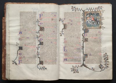Le Missel de Gotha: Fol. 15v, Texte, vers 1375 - Master of the Boqueteaux